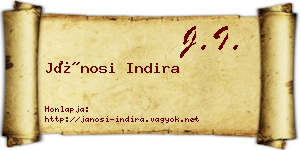 Jánosi Indira névjegykártya